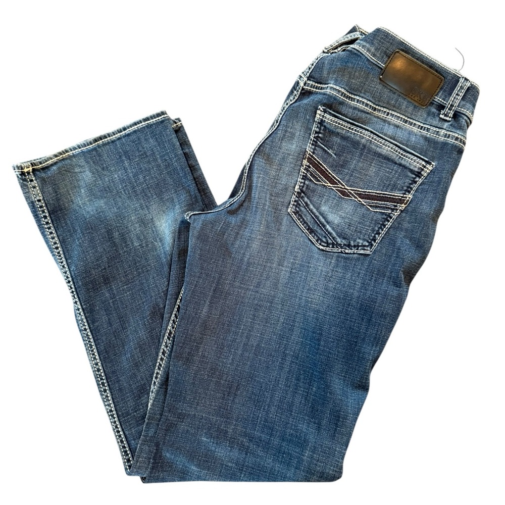 Buckle Men's Bootcut Jeans in Deep Blue